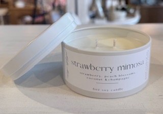 Candle 6oz Straw Mimosa White