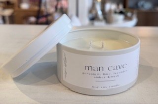 Candle 6oz Man Cave White