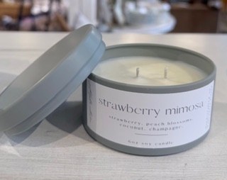 Candle Strawberry Mim 6oz Sage