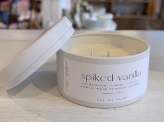 Candle Spike Vanilla 6oz White