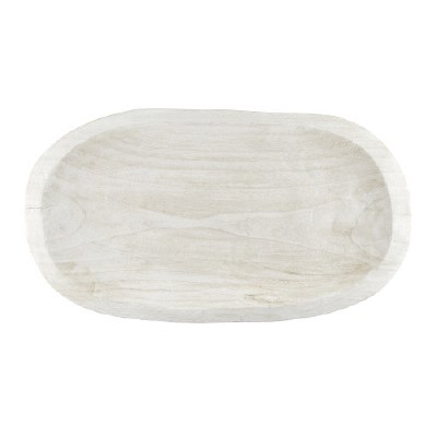 Paulownia Oval Platter White