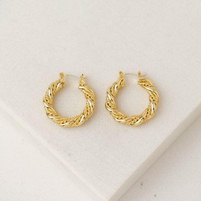 Jessie Hoop Earrings 15mm Gold