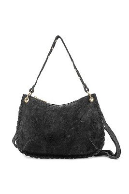 Joelle Suede Purse Black