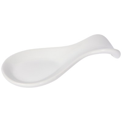 Spoon Rest White Stoneware