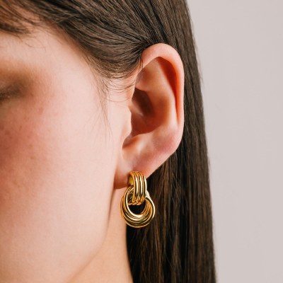 Maris Knocker Gold Earrings