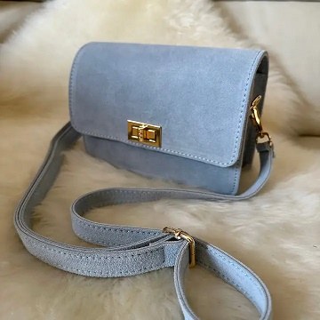 Mila Suede Purse Blue