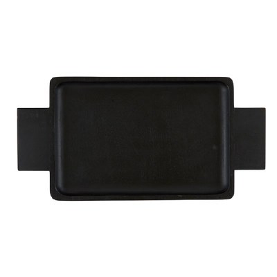 Wood Tray With Handles Black