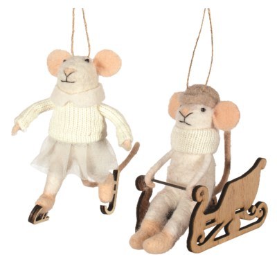 Mouse Winter Ornament 1ct