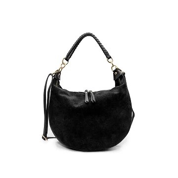 Nadine Suede Purse Black