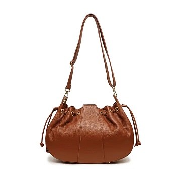 Noura Leather Purse Cognac