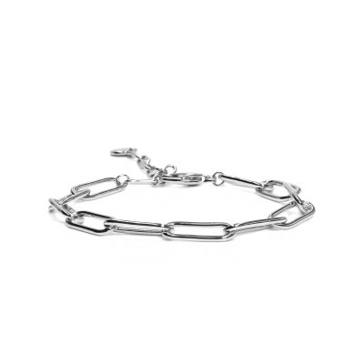 Paperclip Link Bracelet Silver