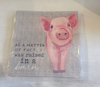 Napkins Cocktail Farm 12ct Pig