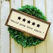 Would Poop Here Again Sign