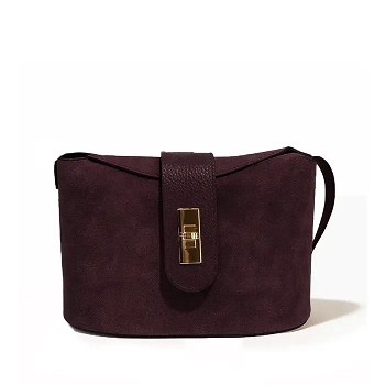 Prisca Suede Purse Bordeaux