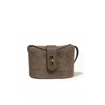 Prisca Suede Purse Taupe