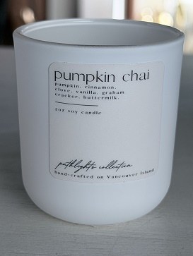 Pumpkin Chai Candle White