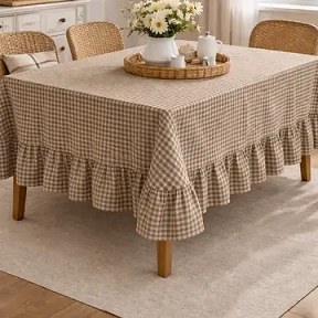 Tablecover Gingham Brown