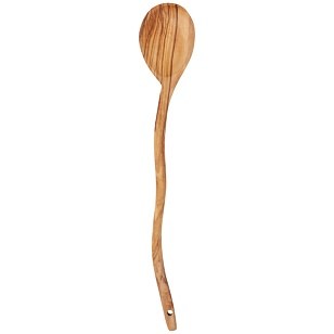 Wavy Spoon Round Olive Wood