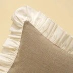 Velvet Ruffle Linen Throw