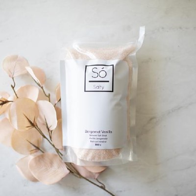So Bergamot Vanilla Salt Soak