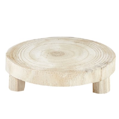 Wood Round Riser 7in