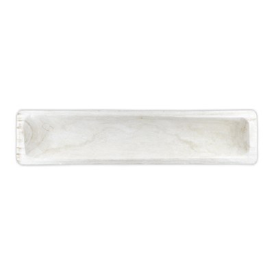 Paulownia Wood Tray White Rec