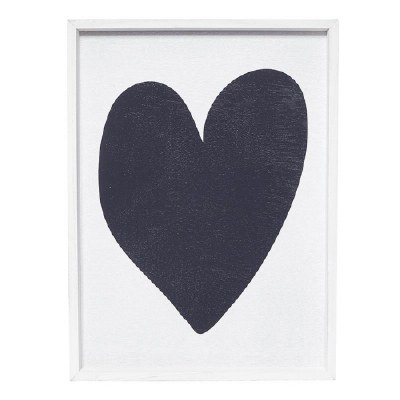 Heart Wall Art Black Small