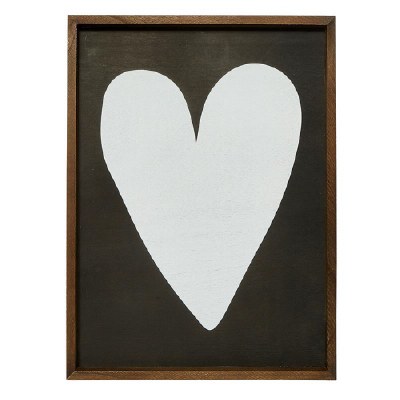 Heart Wall Art White