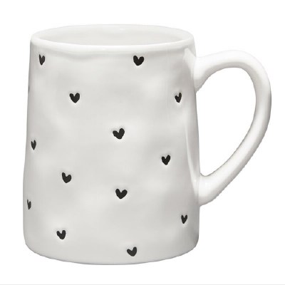 Heart Tapered Mug White