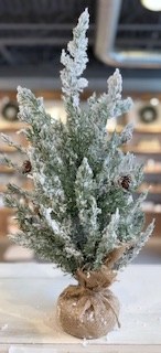 Frosted Green Table Top Tree