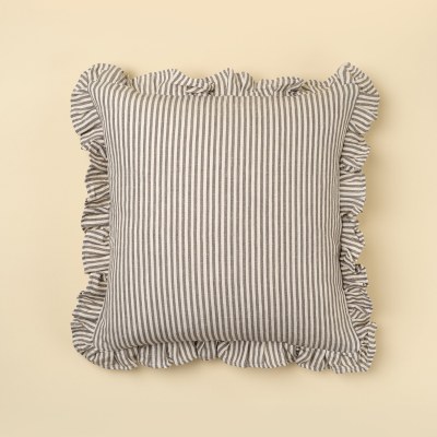 Ruffle Thin Stripe Pillow 20in