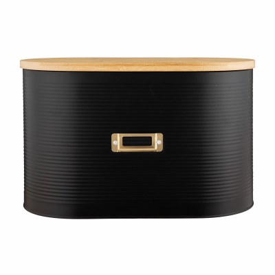 Bread Bin Metal Black Otto