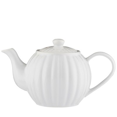 Teapot White 6 Cup