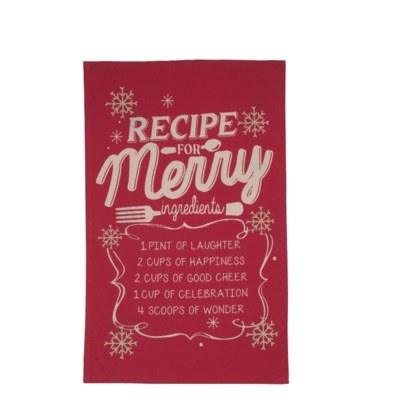 Recipe For Merry Tea Towel