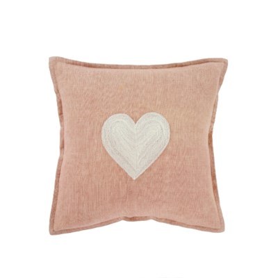 Heart Linen Pillow 14in X14in