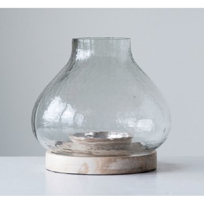 Glass & Wood Hurricane