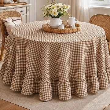 Tablecover Gingham Brown