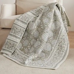 Quilted Throw Adara Taupe
