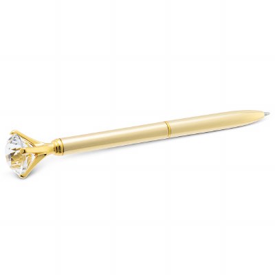 Pen With Gem Top Gold