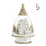 Village Pedestal Snow Globe