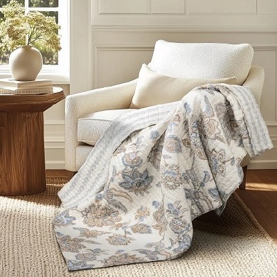 Quilted Throw Selesta Blue