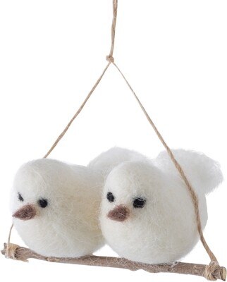 Snowy Birds Ornament 1ct