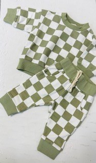 Burb 2pc Sweat Set 0-3 Khaki