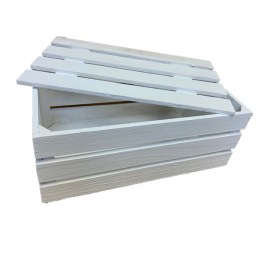 White Wooden Box With Lid