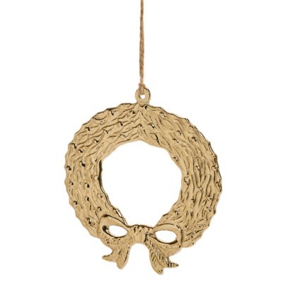 Wreath Gold Ornament 1ct
