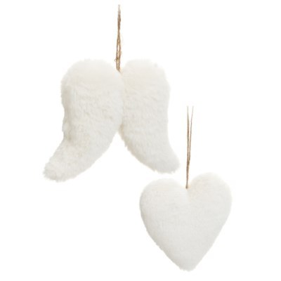 Plush Angel Wing Ornament 1ct