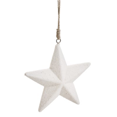 Star Ornament Ecru 1ct