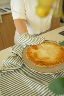 Oven Mitt Stripe Grey