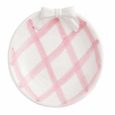 Bow Tidbit Bowl Pink/white