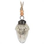 Silver Acorn Ornament 1ct